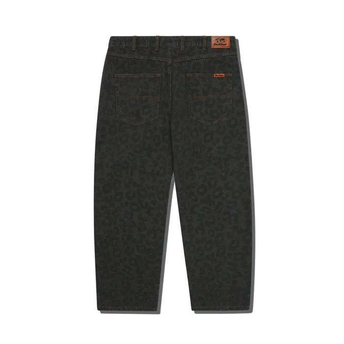 Pants Men Butter Goods Leopard Denim Jeans Black Pants Men Butter Goods Leopard Denim Jeans Black
