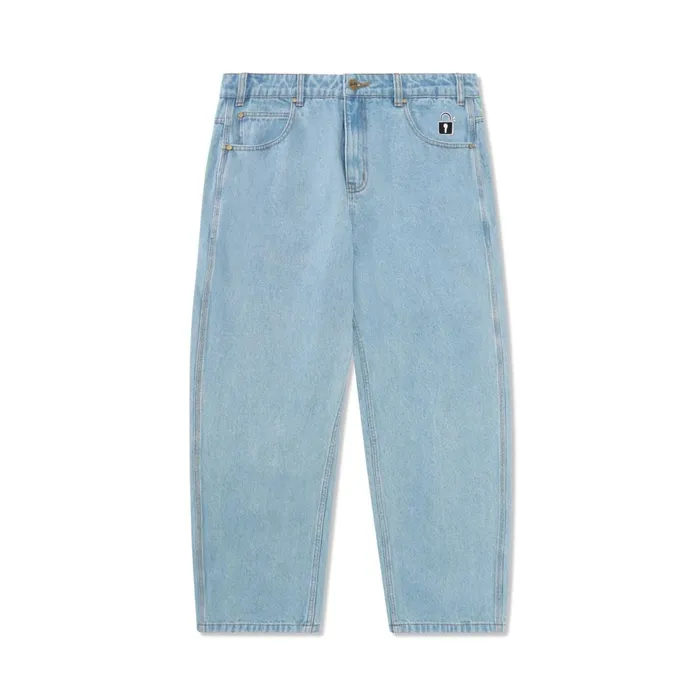 Pants Men Butter Goods Lock Baggy Denim Jeans Light Indigo