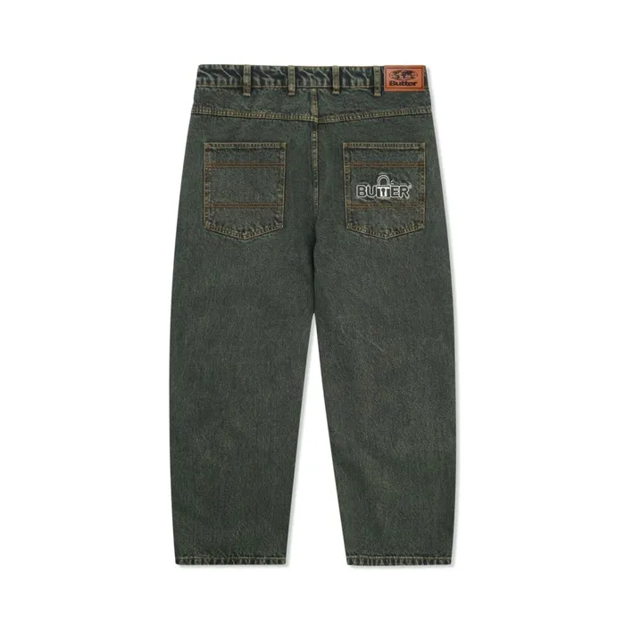 Pants Men Butter Goods Lock Baggy Denim Jeans Washed Ivy Pants Men Butter Goods Lock Baggy Denim Jeans Washed Ivy