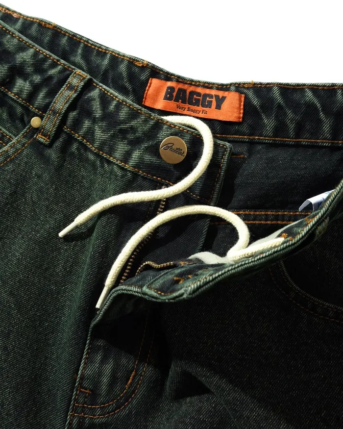 Pants Men Butter Goods Lock Baggy Denim Jeans Washed Ivy Pants Men Butter Goods Lock Baggy Denim Jeans Washed Ivy