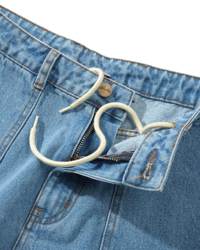 Pants Men Butter Goods Patch Pocket Denim Jeans Washed Indigo Pants Men Butter Goods Patch Pocket Denim Jeans Washed Indigo