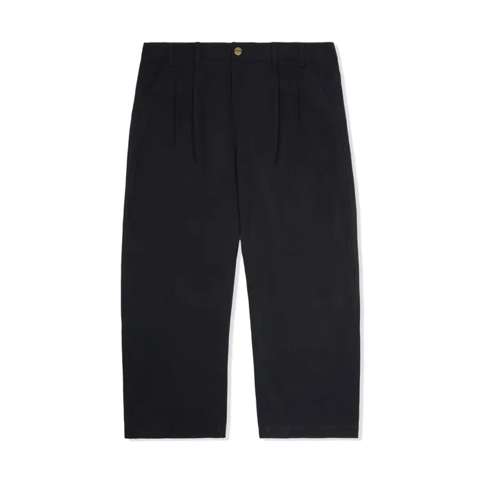 Pants Men Butter Goods Pleated Trousers Black