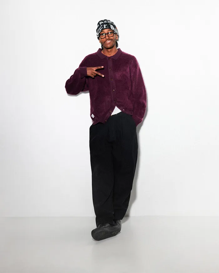 Pants Men Butter Goods Pleated Trousers Black