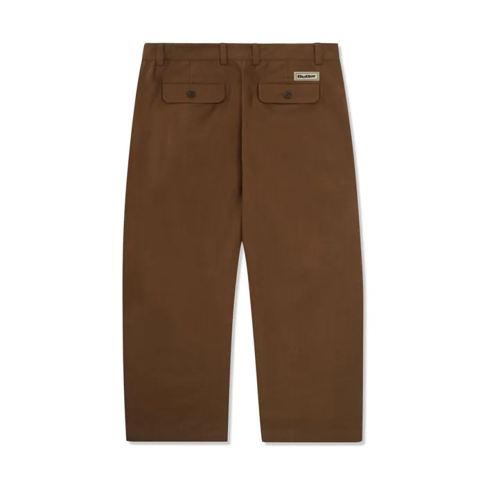 Pants Men Butter Goods Pleated Trousers Brown Pants Men Butter Goods Pleated Trousers Brown