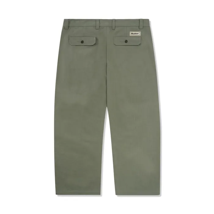 Pants Men Butter Goods Pleated Trousers Moss Pants Men Butter Goods Pleated Trousers Moss