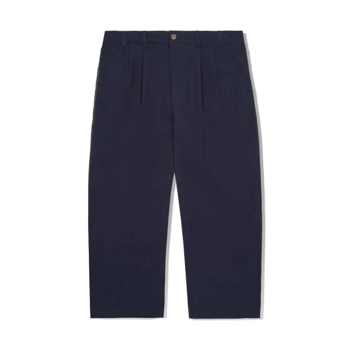 Pants Men Butter Goods Pleated Trousers Navy