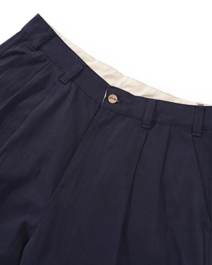 Pants Men Butter Goods Pleated Trousers Navy Pants Men Butter Goods Pleated Trousers Navy
