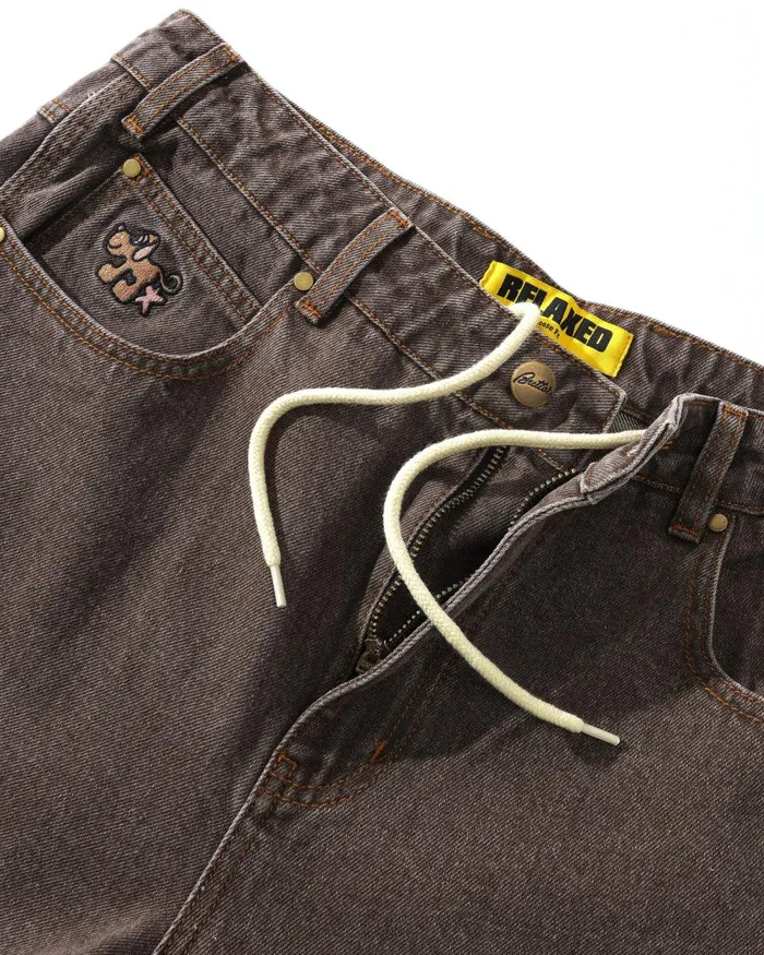 Pants Men Butter Goods Pooch Relaxed Denim Jeans Washed Brown