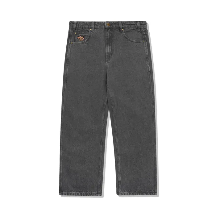 Pants Men Butter Goods Pooch Relaxed Denim Jeans Washed Grey