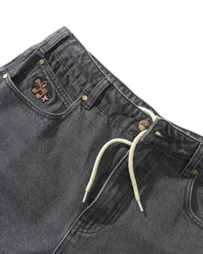 Pants Men Butter Goods Pooch Relaxed Denim Jeans Washed Grey