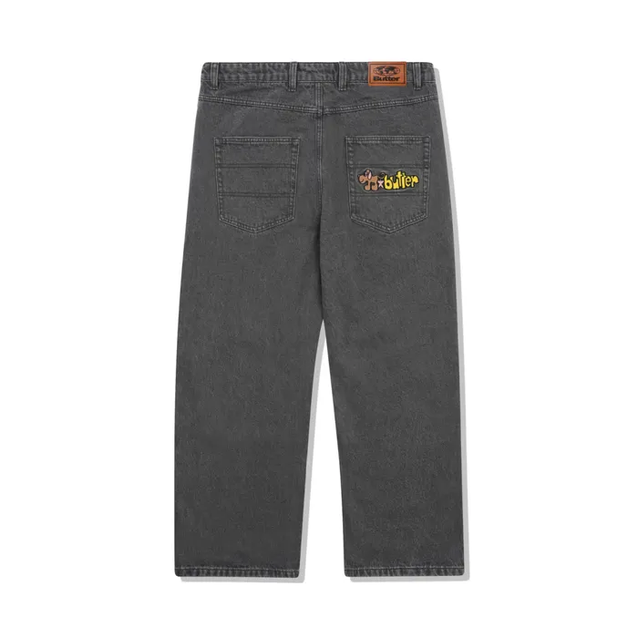 Pants Men Butter Goods Pooch Relaxed Denim Jeans Washed Grey