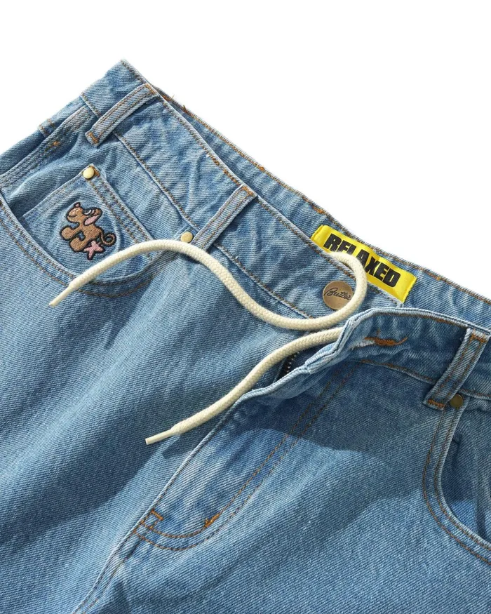Pants Men Butter Goods Pooch Relaxed Denim Jeans Washed Indigo
