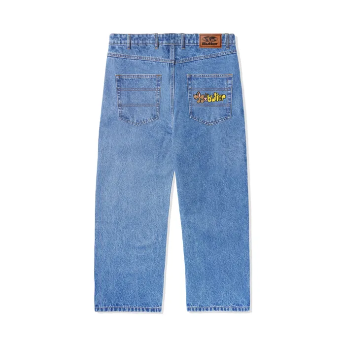 Pants Men Butter Goods Pooch Relaxed Denim Jeans Washed Indigo
