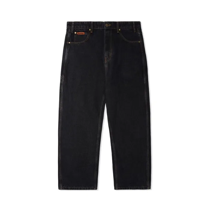 Pants Men Butter Goods Relaxed Denim Jeans Washed Black