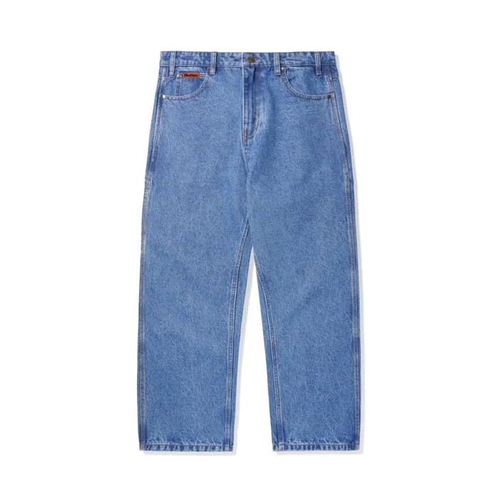 Pants Men Butter Goods Relaxed Denim Jeans Washed Indigo