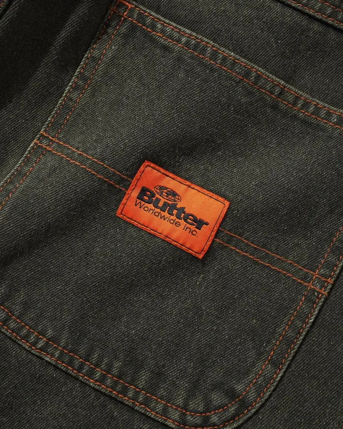 Pants Men Butter Goods Santosuosso Denim Jeans Dark Army Wash Pants Men Butter Goods Santosuosso Denim Jeans Dark Army Wash