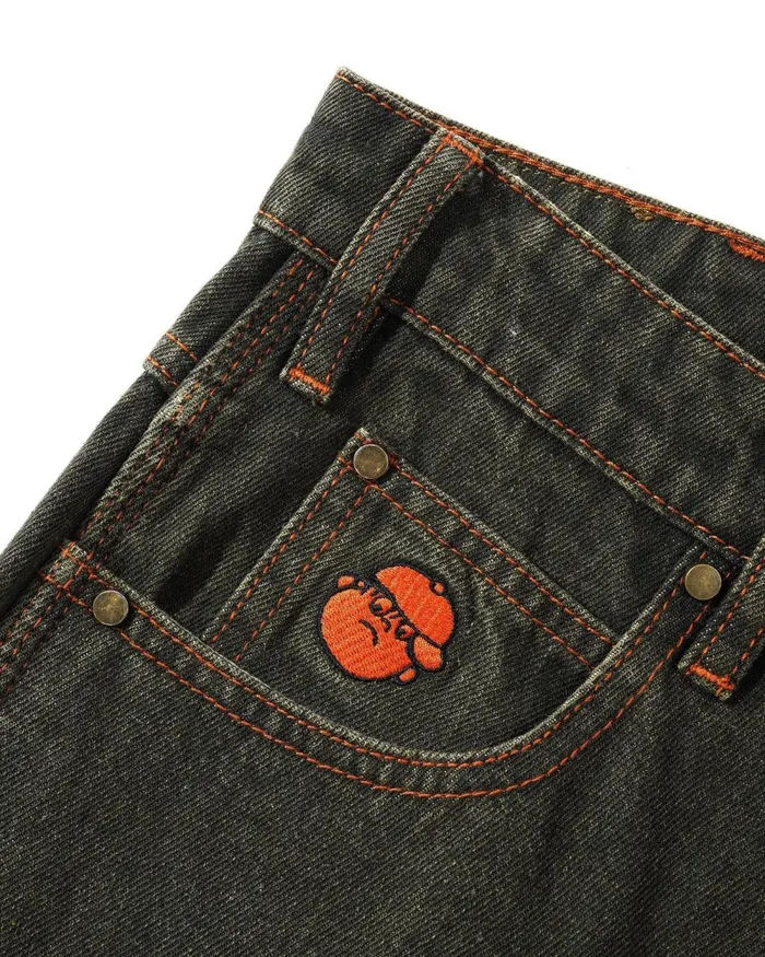 Pants Men Butter Goods Santosuosso Denim Jeans Dark Army Wash Pants Men Butter Goods Santosuosso Denim Jeans Dark Army Wash