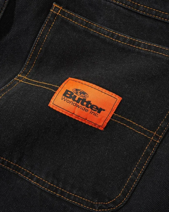 Pants Men Butter Goods Santosuosso Denim Jeans Washed Black Pants Men Butter Goods Santosuosso Denim Jeans Washed Black