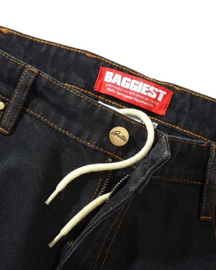 Pants Men Butter Goods Santosuosso Denim Jeans Washed Black Pants Men Butter Goods Santosuosso Denim Jeans Washed Black