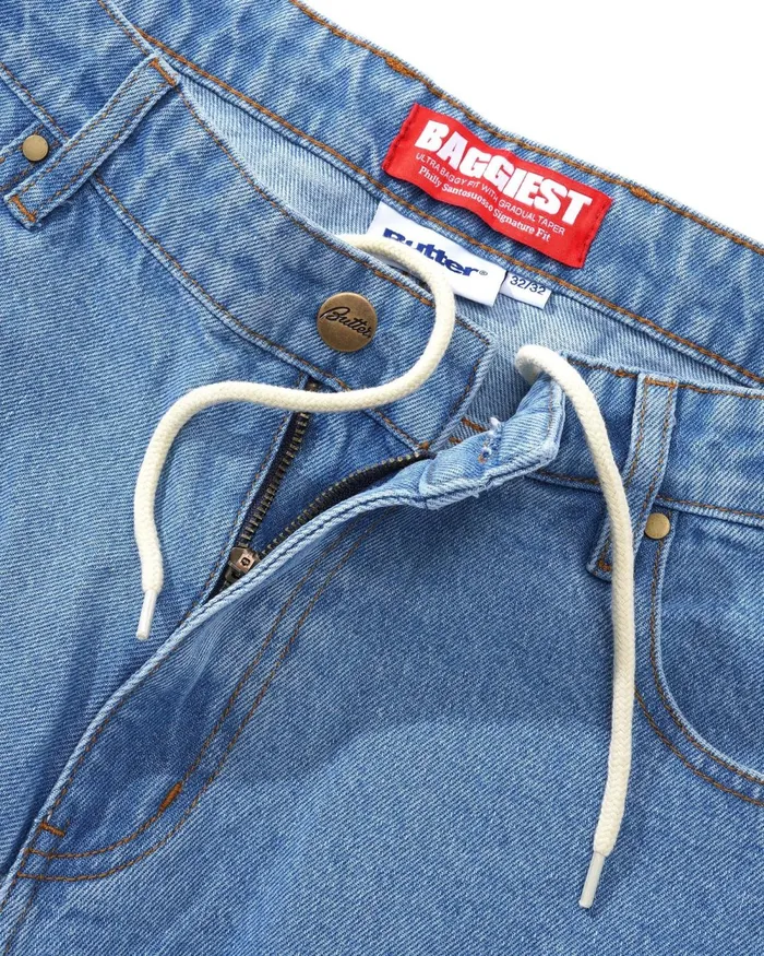 Pants Men Butter Goods Santosuosso Denim Jeans Washed Indigo Pants Men Butter Goods Santosuosso Denim Jeans Washed Indigo