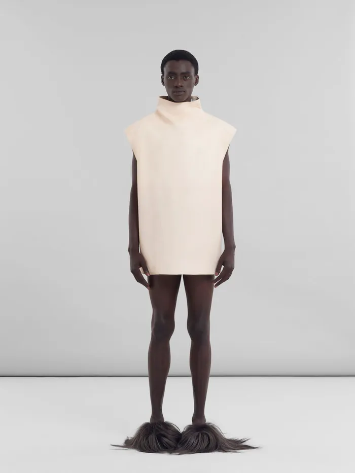 Peach Nappa Leather Dress Men Marni Tops and TShirts