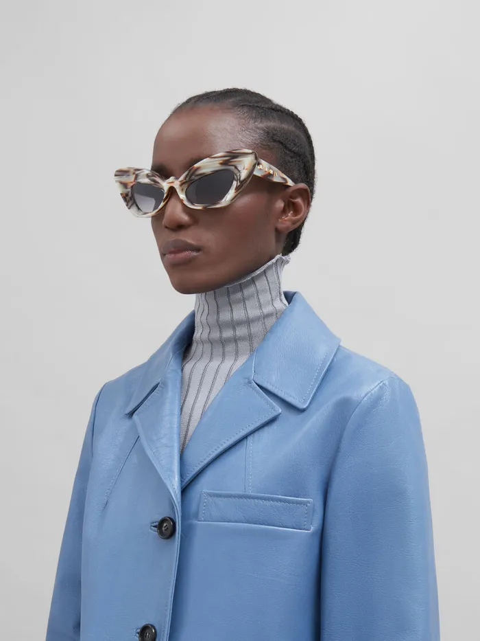 Pearlescent Brown Caelicola Sunglasses WomenMen Marni Sunglasses