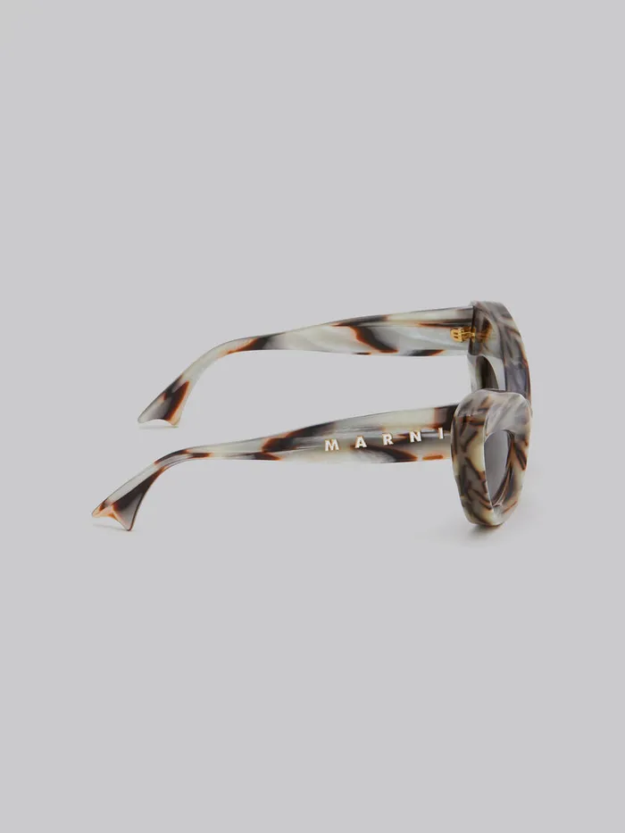 Pearlescent Brown Caelicola Sunglasses WomenMen Marni Sunglasses
