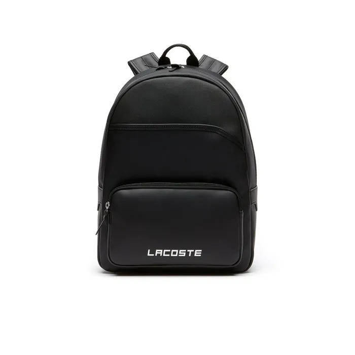 Petit Piqu Backpack Black Mens Lacoste Bags Store