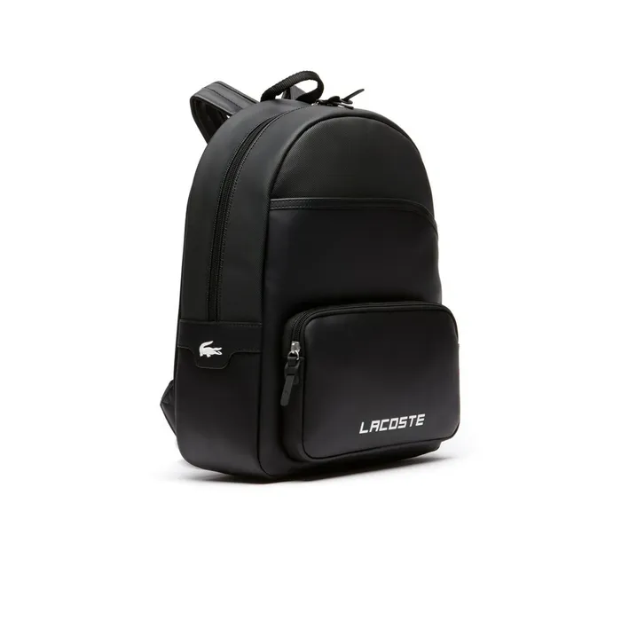 Petit Piqu Backpack Black Mens Lacoste Bags Store