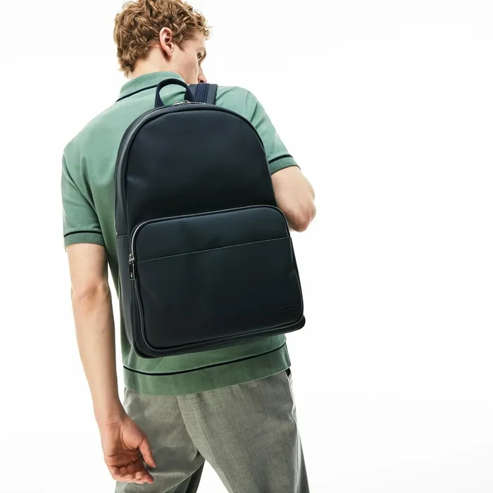 Petit Piqu Classic Backpack Peacoat Mens Lacoste Bags Outlet