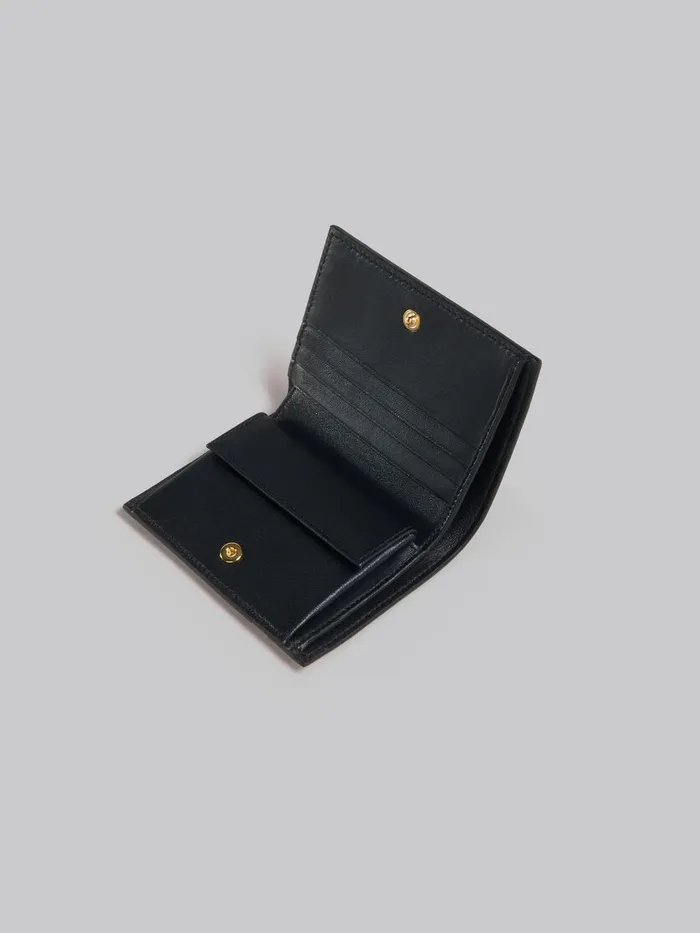 Pink Leather Bifold Wallet With Marni Mending Women Marni Wallets and Small Leather Goods