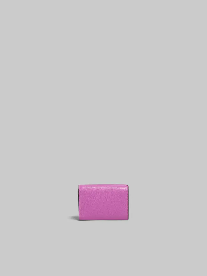 Pink Leather Trifold Wallet With Marni Mending Women Marni Wallets and Small Leather Goods