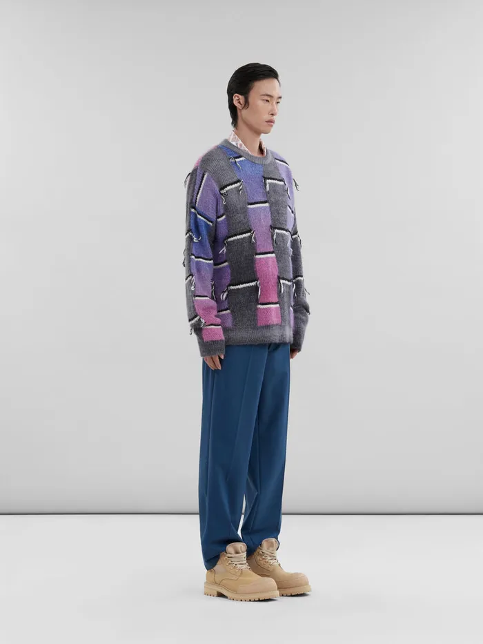 Pink Poplin Bowling Shirt With Landscapes Print Men Marni Tops and TShirts