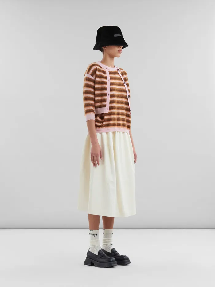 Pink Striped Woolmohair Cardigan Women Marni Knitwear
