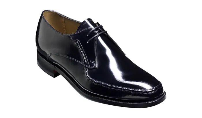 Pitney 8211 Black HiShine Mens Barker Shoes Derbys
