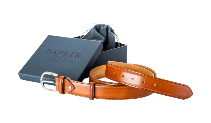 Plain Belt 8211 Antique Rosewood Calf Accessories Barker Shoes Belts
