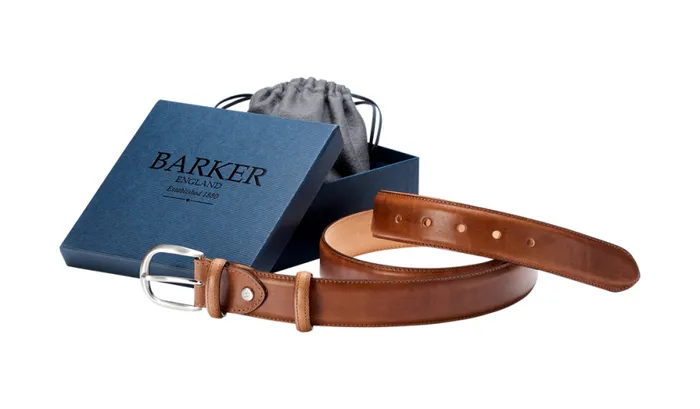 Plain Belt 8211 Brown Hand Painted Accessories Barker Shoes Belts