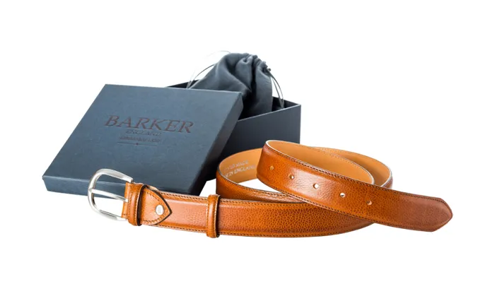 Plain Belt 8211 Cedar Grain Accessories Barker Shoes Belts
