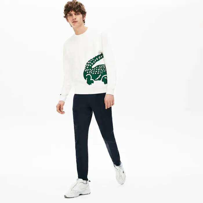 Pleated CottonSilk Track Pants Navy BlueKhaki Green Mens Lacoste Pants and Shorts Outlet Pleated CottonSilk Track Pants Navy BlueKhaki Green Mens Lacoste Pants and Shorts Outlet