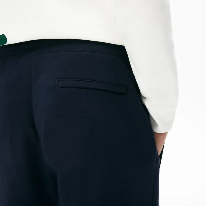 Pleated CottonSilk Track Pants Navy BlueKhaki Green Mens Lacoste Pants and Shorts Outlet
