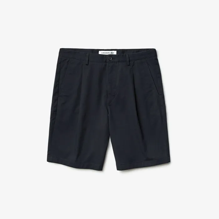 Pleated Stretch Bermuda Shorts Navy Blue Mens Lacoste Pants and Shorts Online Pleated Stretch Bermuda Shorts Navy Blue Mens Lacoste Pants and Shorts Online