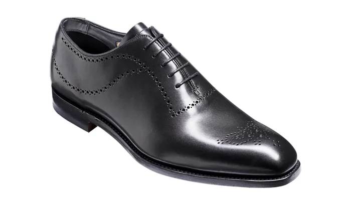 Plymouth 8211 Black Calf Mens Barker Shoes Brogues