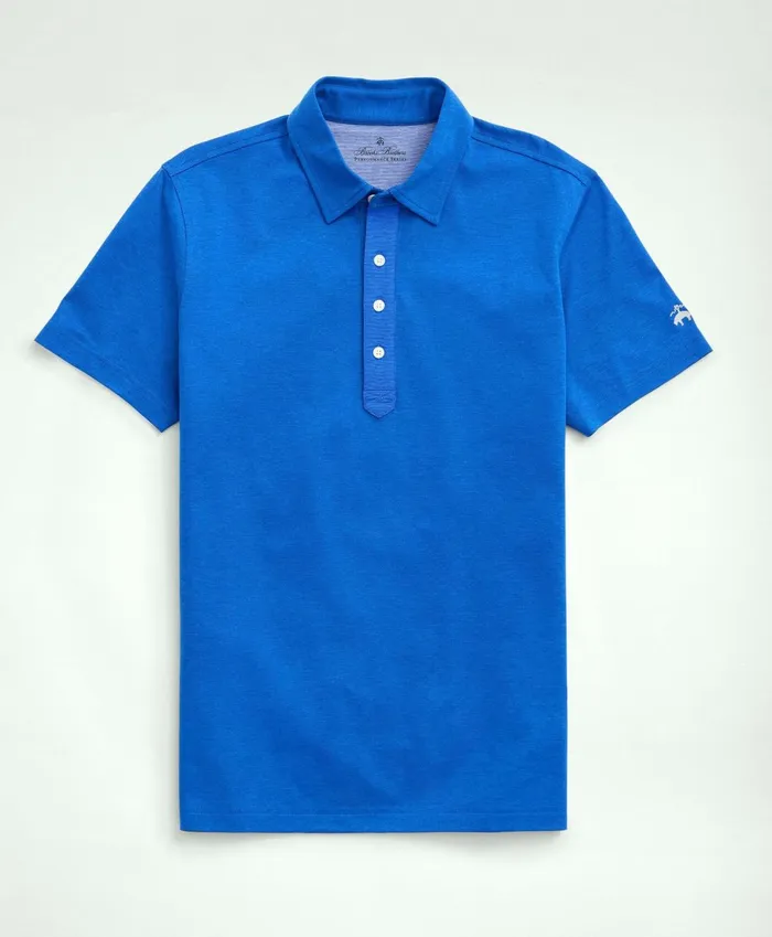 Polo andamp Rugby Shirts Men Brooks Brothers Brooks Brothers Stretch Performance Series Supima Polo Shirt Blue
