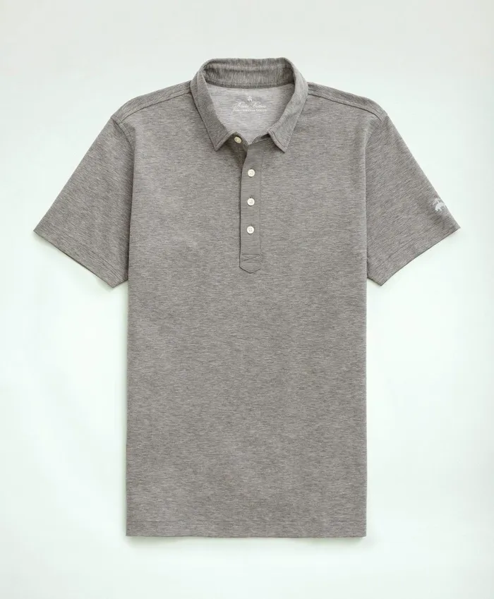 Polo andamp Rugby Shirts Men Brooks Brothers Brooks Brothers Stretch Performance Series Supima Polo Shirt Grey