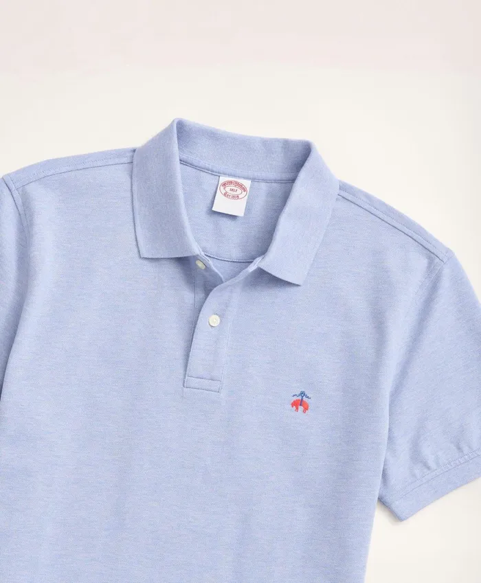 Polo andamp Rugby Shirts Men Brooks Brothers Golden Fleece Big andamp Tall Stretch Supima Polo Shirt Light Blue Heather