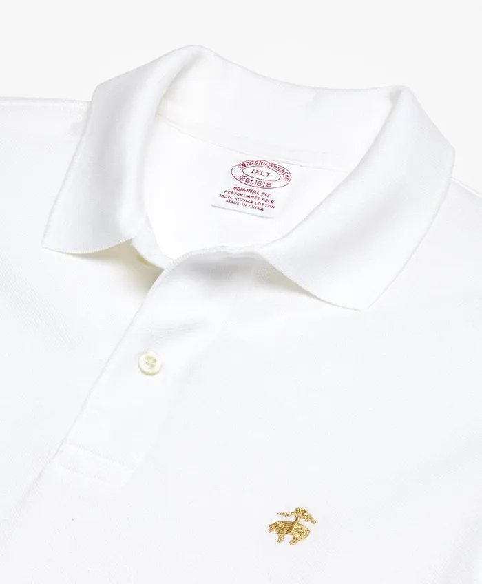 Polo andamp Rugby Shirts Men Brooks Brothers Golden Fleece Big andamp Tall Supima Polo Shirt White
