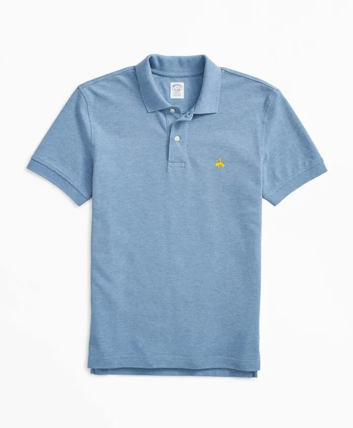 Polo andamp Rugby Shirts Men Brooks Brothers Golden Fleece Slim Fit Stretch Supima Polo Shirt Blue