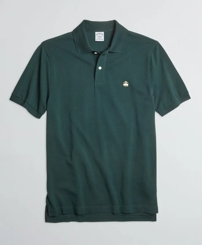 Polo andamp Rugby Shirts Men Brooks Brothers Golden Fleece Slim Fit Stretch Supima Polo Shirt Medium Green