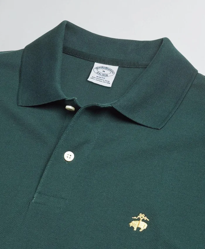 Polo andamp Rugby Shirts Men Brooks Brothers Golden Fleece Slim Fit Stretch Supima Polo Shirt Medium Green