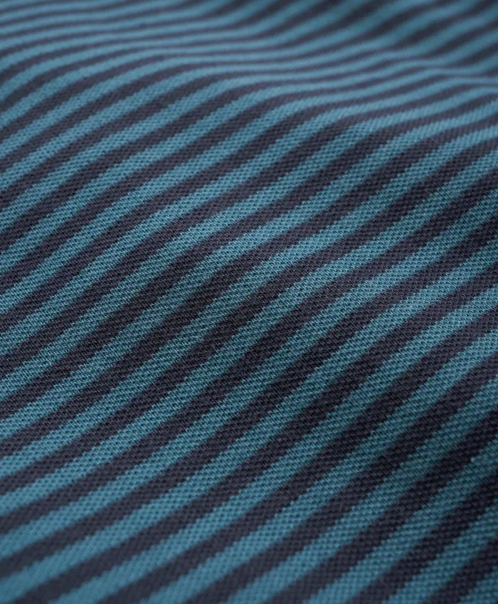 Polo andamp Rugby Shirts Men Brooks Brothers Golden Fleece Stretch Supima Cotton Pique LongSleeve Feeder Striped Polo Shirt Greennavy
